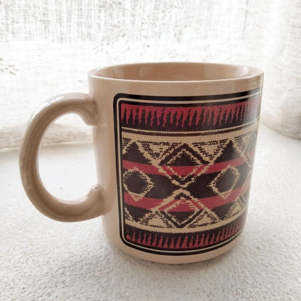 Vintage Ralph Lauren Chaps Coffee Mug Southwestern Tribal Pattern Rustic Cozy